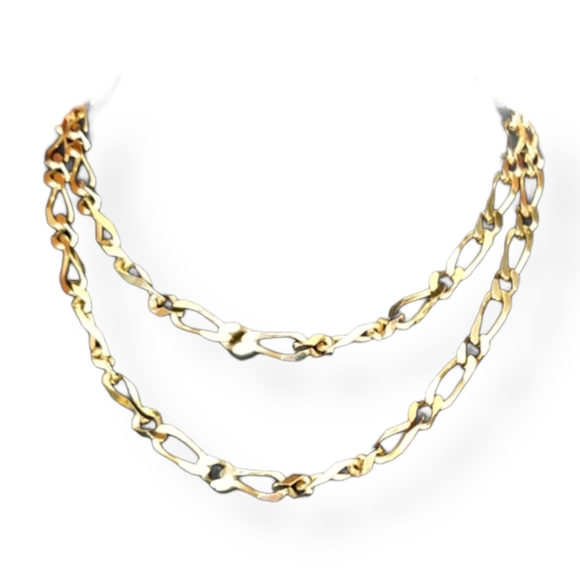 Vintage MONET Goldtone Metal Link Long Chain Necklace - Picture 5 of 13